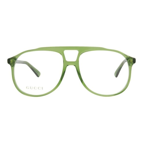 ⭐️ Gucci Aviator Glasses Frame Green Italy NWT - Picture 1 of 4